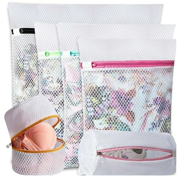 Laundry/Travel Bags Set of 6 Honeycomb Mesh Zippered Bags