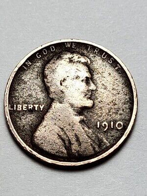 1910 P Lincoln Wheat Cent Avg Circ