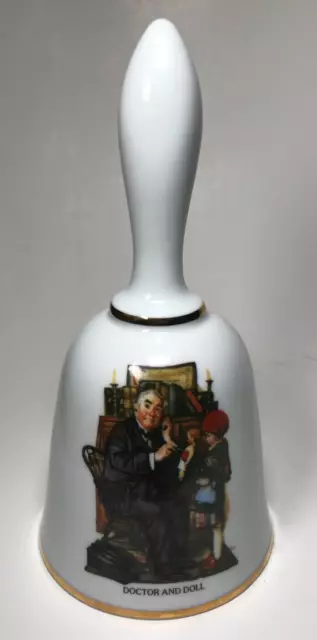 Norman Rockwell The Danbury Mint Limited Edition Bell Series "Doctor And Doll"