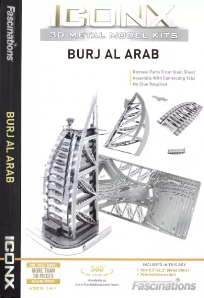 Burj Au Arab Dubai Metal Earth 3D Model Kit Fascinations