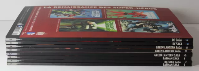 Lot FRANÇAIS de 8 livres à couverture souple Batman Saga DC saga lanterne verte saga DC bande dessinée 3