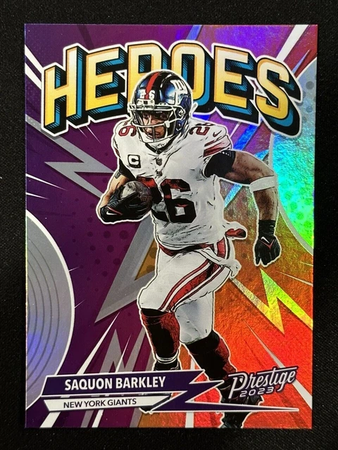 2023 Prestige Saquon Barkley Heroes Insert H-12 New York Giants