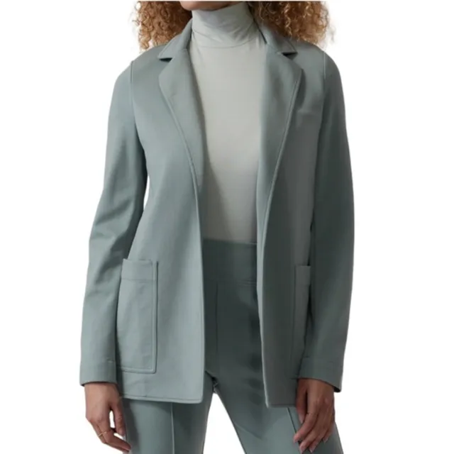 NWT Athleta Eastbound Blazer Minimalist Gray Sage Green Jacket Women’s Size 18