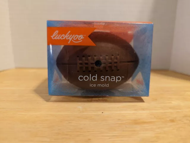 Luckyoo Cold Snap FOOTBALL ICE MOLD 3.5in Brown Silicone Lot of 3
