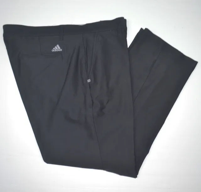 ADIDAS Ultimate365 Stretch Flat Front Black Flat Front Golf Pants 38 x 32