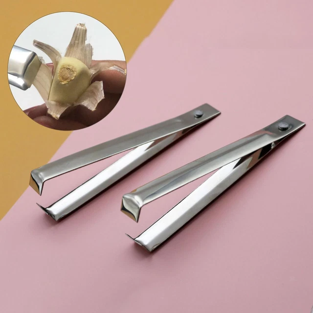 2 PIECES FISH Bone Tweezers Set Garlic Tweezer Peeler Skin Practical