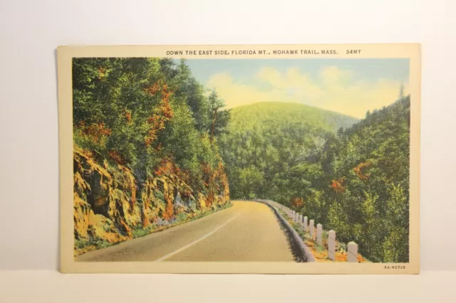 Postcard Down The East Side Florida Mt Mohawk Trail MA Massachusetts