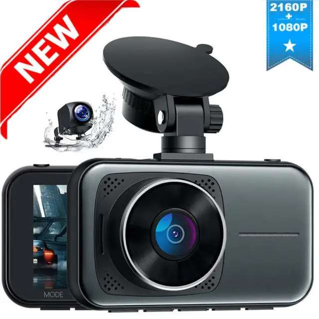 TOGUARD 4K Sony Dash Cam UHD 2160P+1080P Front and Rear Dual Lens Car DVR Camera