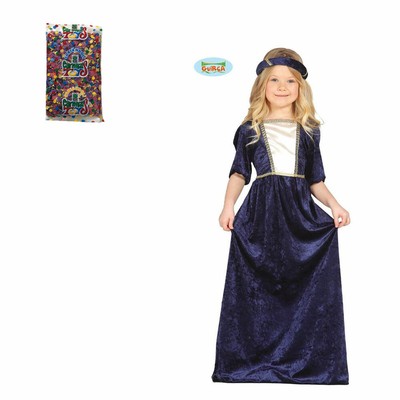 Guirca COSTUME DAMA MEDIEVALE CARNEVALE BAMBINA VESTITO GUIRCA REGINA DEL MEDIOEVO 