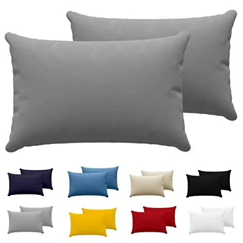 Taie Oreiller 50 x 70 cm Coton Lot de 2 Dreamzie - 100% Coton Jersey 150 GSM ...