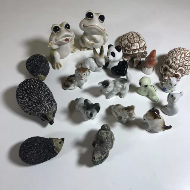 Job Lot Of Assorted Miniature Animal Figurines, porcelain & Resin?