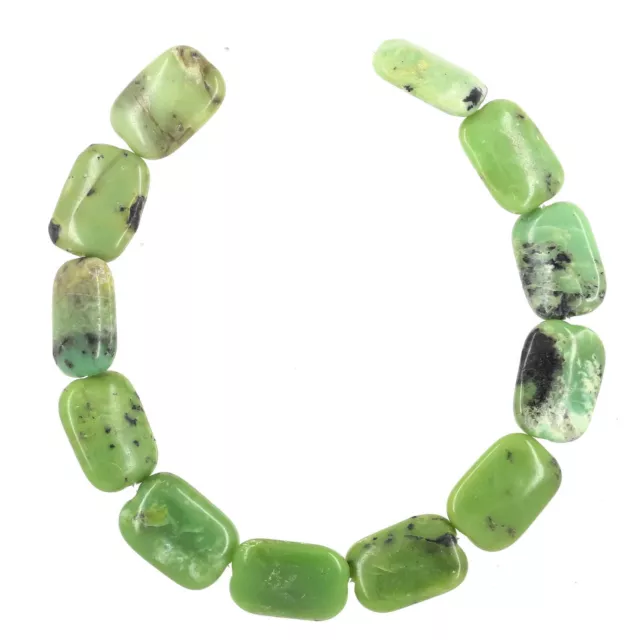 Chinese Chrysoprase ( Serpentine ) Rectangle Cushion ap. 12X17mm 8" #61019
