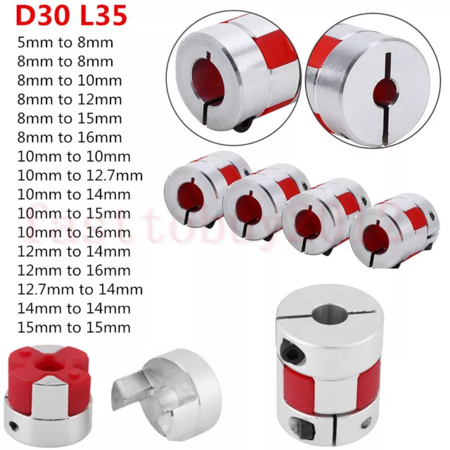 Motor Shaft Coupler Ballscrew Plum Coupling Flexible Spider Jaw Connector CNC