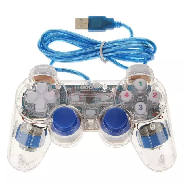 Gamepad Controller Wired Joystick USB 2.0 Dual Vibration Shock for PC Laptop