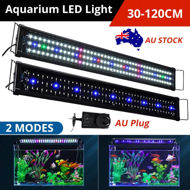30-120cm Aquarium Light Lighting Full Spectrum Aqua Plant Fish Tank Bar LED Lamp