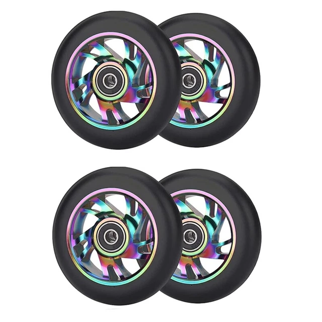 4 StüCk 100 Mm Scooter-ErsatzräDer mit Lager Stunt Scooter Pu- für Sch I9Q5