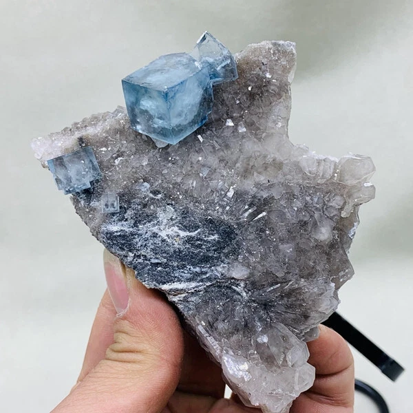 Natural Green fluorite Quartz Crystal Cluster mineral specimens healing+sta 293G