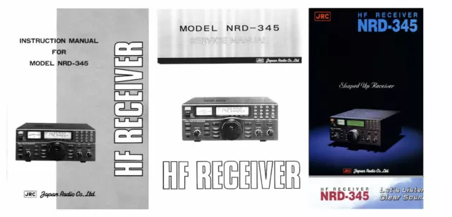 Jrc Nrd-345 Instruction + Service Manuals + Color Brochure