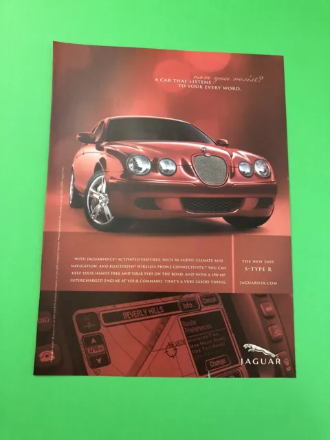 2005 2006 Jaguar S-Type R Original Vintage Print Ad Advertisement Printed