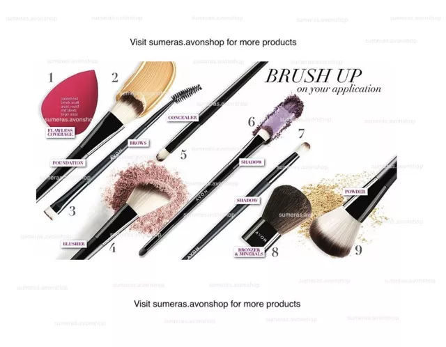 Avon Maquillage Mélangeur, Brosses, Outils, Éponge Obtenez Tout 10 Listé (Exclus