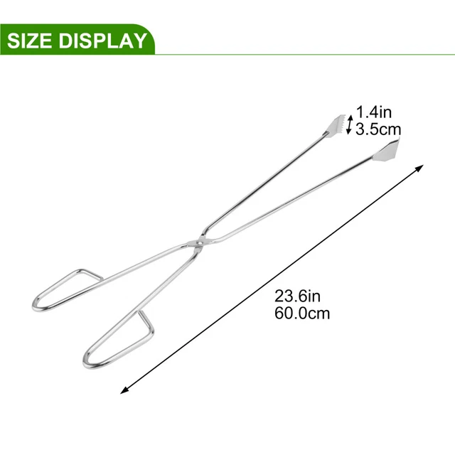 Pinza Per Barbecue Reversibile In Metallo - Per Salsicce, Carne E Griglia - 38 Cm