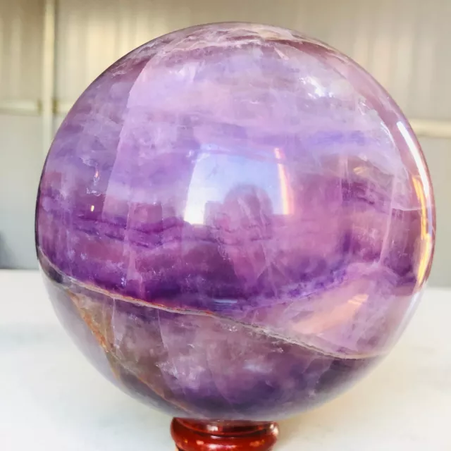 1608g Natural Purple Fluorite Quartz Crystal Sphere Mineral specimen HealingM683