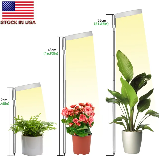 LED Grow Plant Light Height Adjustable Growing Lamp with Auto On/Off Time USA