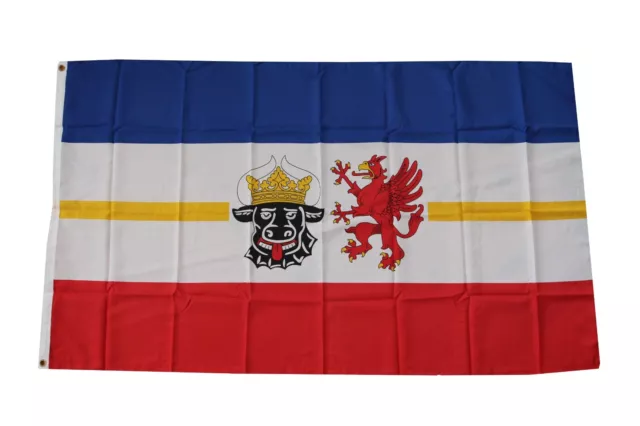 Flagge Mecklenburg Vorpommern 90x150cm + 2 Ösen Hissfahne Deutschland Deko Fahne