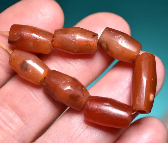 Ancient Excavated Carnelian Handmade Stone Beads Found In Mali African Trade