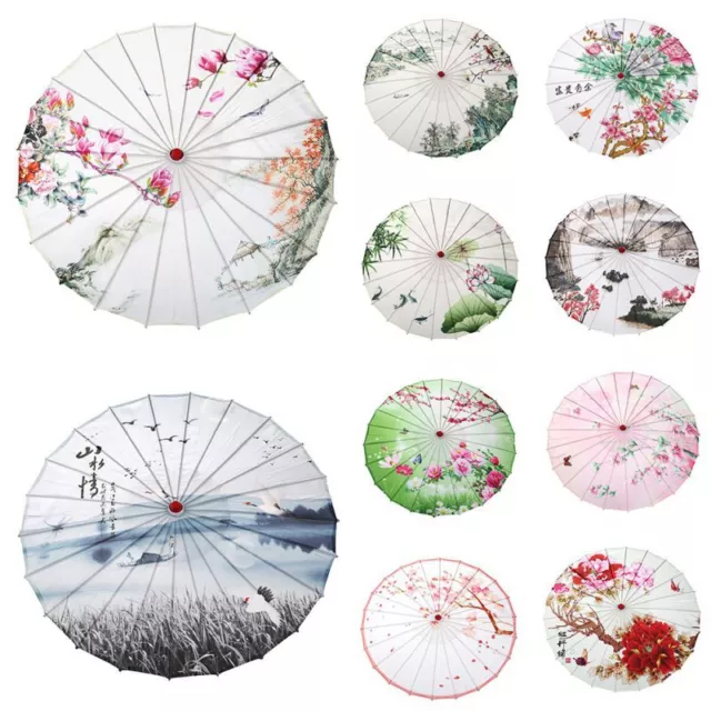 Chinese Umbrella Art Deco Parasol Wedding Bridal Party Oil Paper Umbrella Prop