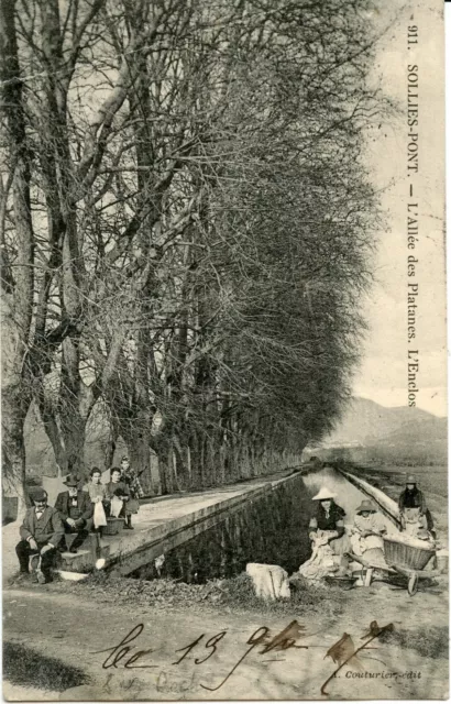 Carte Postale / Le Var / Sollies Pont L'allee Des Platanes L'enclos