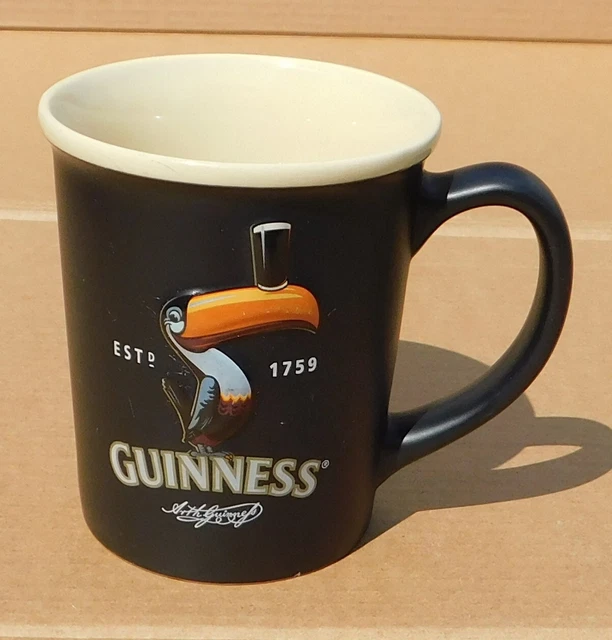 Official Guinness Pint Mug / Cup with Raised Toucan. Drink Alcohol