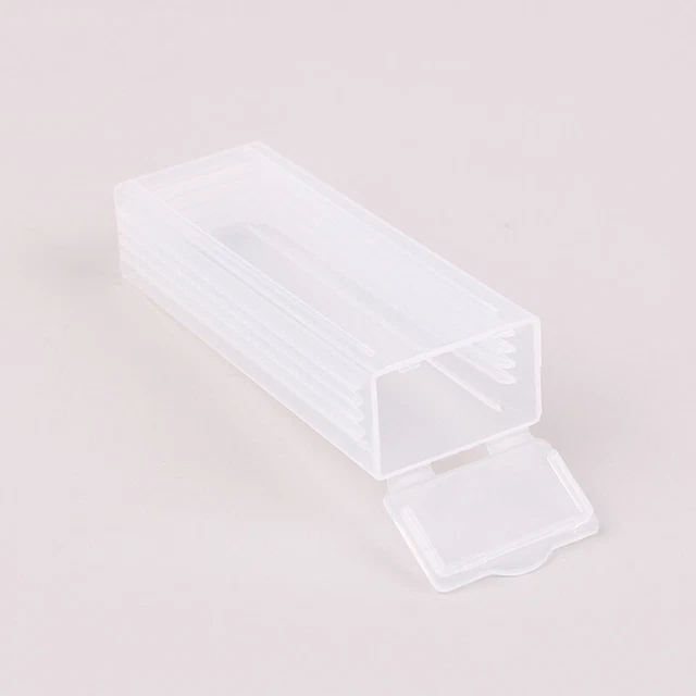 Plastic Microscope Slide Holder Storage Box Microslide PP Holds 5 Dispenser B !!