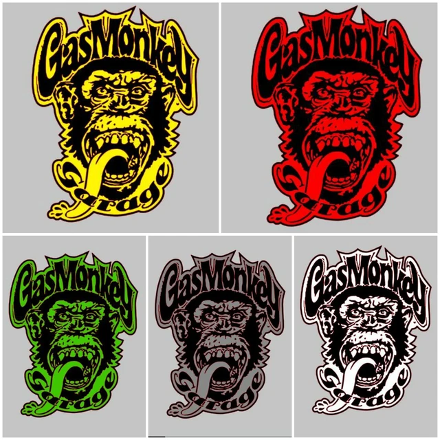 MONKEY LOGO - GAS MONKEY GARAGE GMG style - decal sticker car toolbox workshop