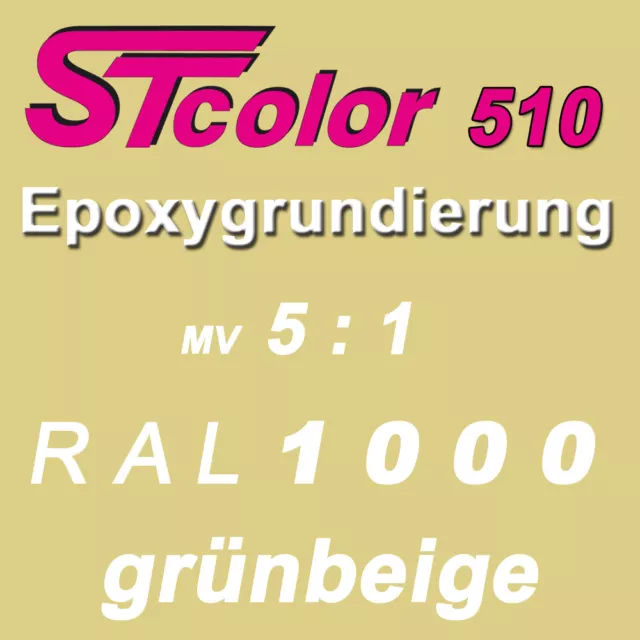 1,2 kg STC 2K EP Grundierung Epoxy 5:1 RAL 1000 grünbeige Set inkl. Härter