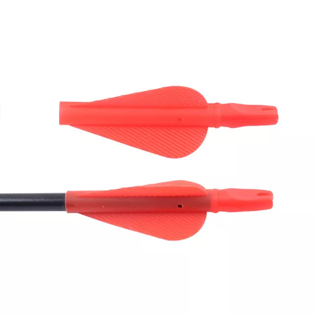 Plastic Arrow Fletching Nocks Conjoined Vane 8mm Arrow Shaft Archery Hunting Red