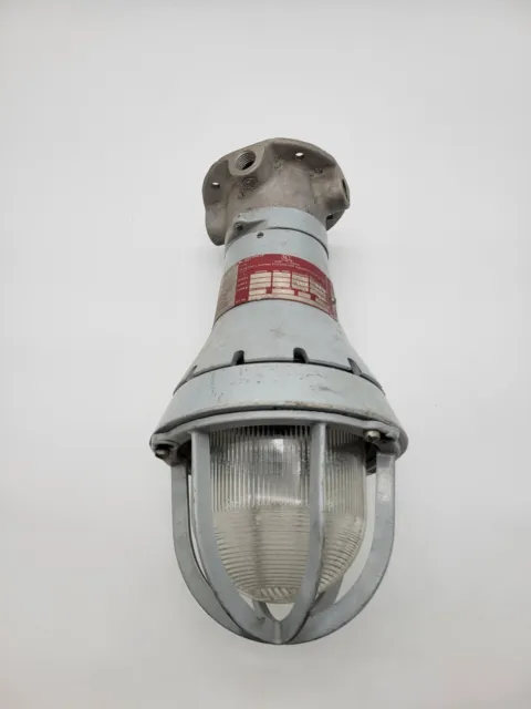 Crouse-Hinds EV505 EVBX240 Explosion Proof Lighting 100 W Vintage Atomic Glass