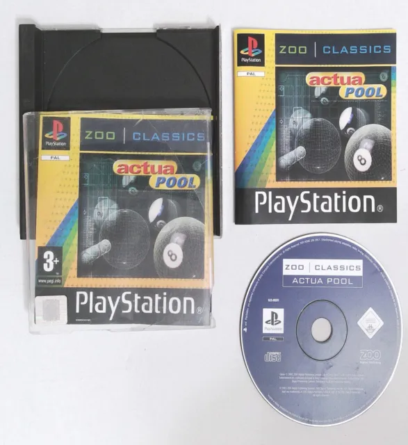 PS1 : ACTUA POOL - Completo ! Il biliardo su PLAYSTATION 1 PSONE PSX PS2 PS3