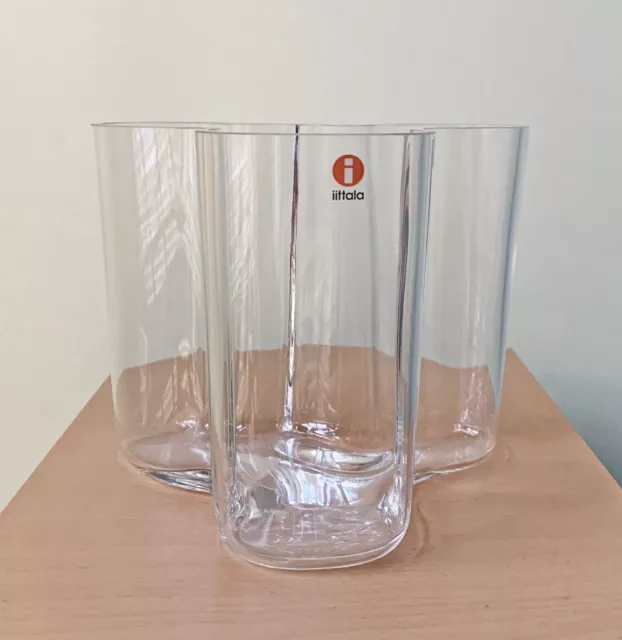 LOVELY Iittala Savoy glass vase by Alvar Aalto, signed & labelled MEDIUM version