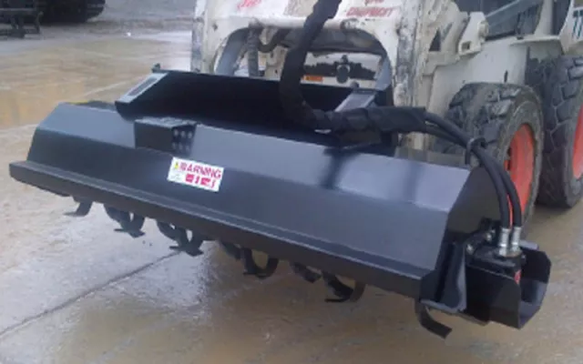 Skid Steer TILLER 76" - Universal Mount - 6" Depth - Rotates Forward and Reverse