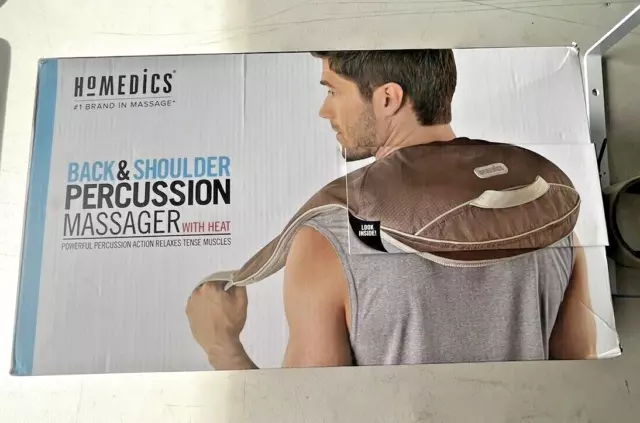 Back & Shoulder Percussion Massager with Heat - Homedics