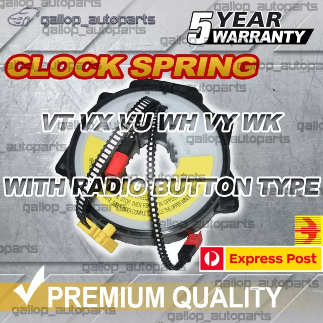 Clock Spring with Radio Button Type FOR HOLDEN COMMODORE VT VX VU WH VY WK NEW