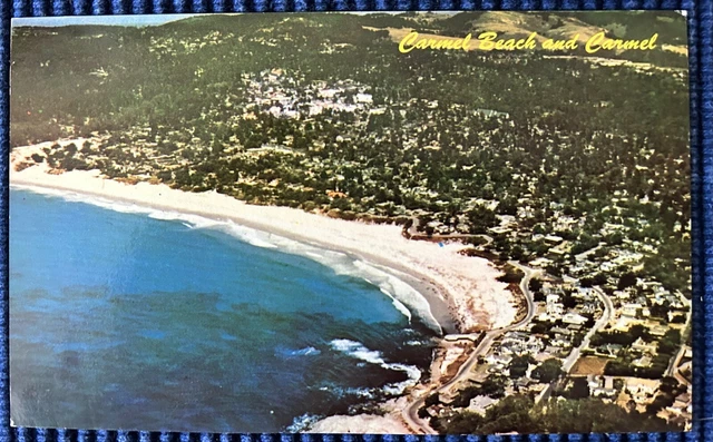 CARMEL-BY-THE-SEA, CALIFORNIA CA~Aerial View of Carmel Bay & Beach