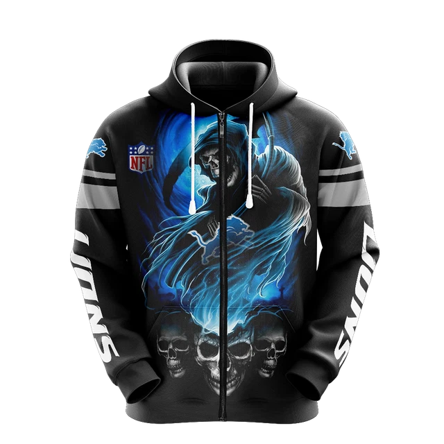 Detroit Lions Mens Pullover/Zipper Hoodie Football Hooded Sweatshirt Fans Gift