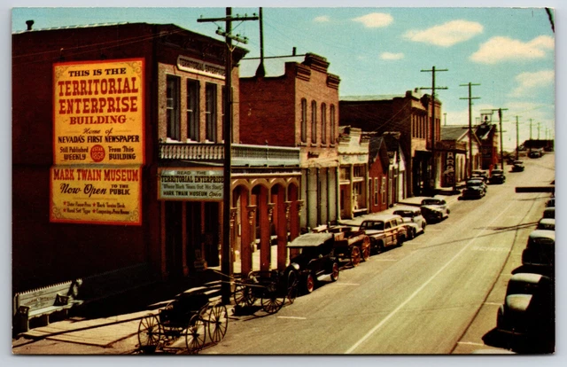 C Street Looking South Virginia City Nevada Enterprise Bldg HS Crocker Postcard