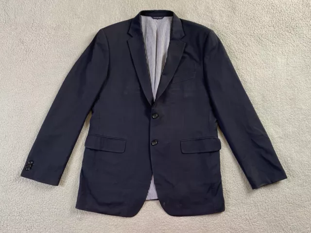 Banana Republic Blazer 42 R Blue Wool Tailored Fit Lanificio Business Jacket