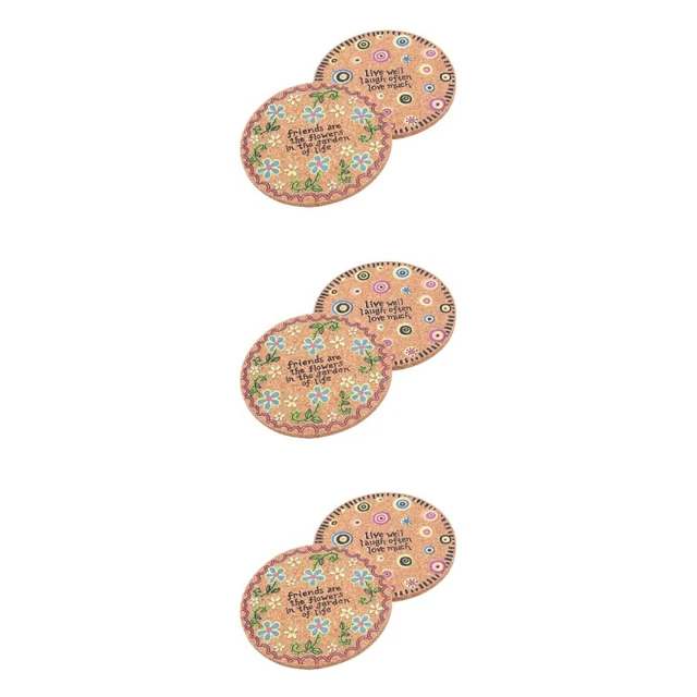 6 piezas taza posavasos redondos resistentes a la humedad alfombras para mesa
