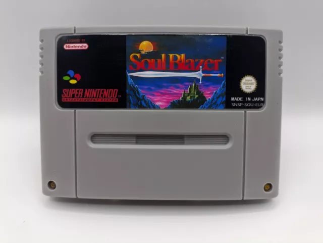 Soul Blazer  SNES Game for PAL Super Nintendo (UK/Europe)