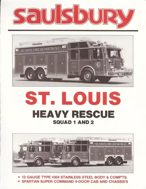 Fire Equipment Brochure - Saulsbury - Heavy Rescue - St. Louis (DB155)