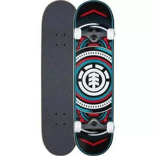 Element Complete Skateboard Hatched Red Blue 8.0" Australian Seller